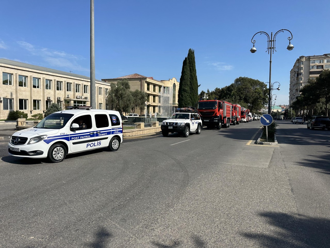 Abşeronda FHN tərəfindən mülki müdafiə məşqi təşkil edilib - FOTOLAR